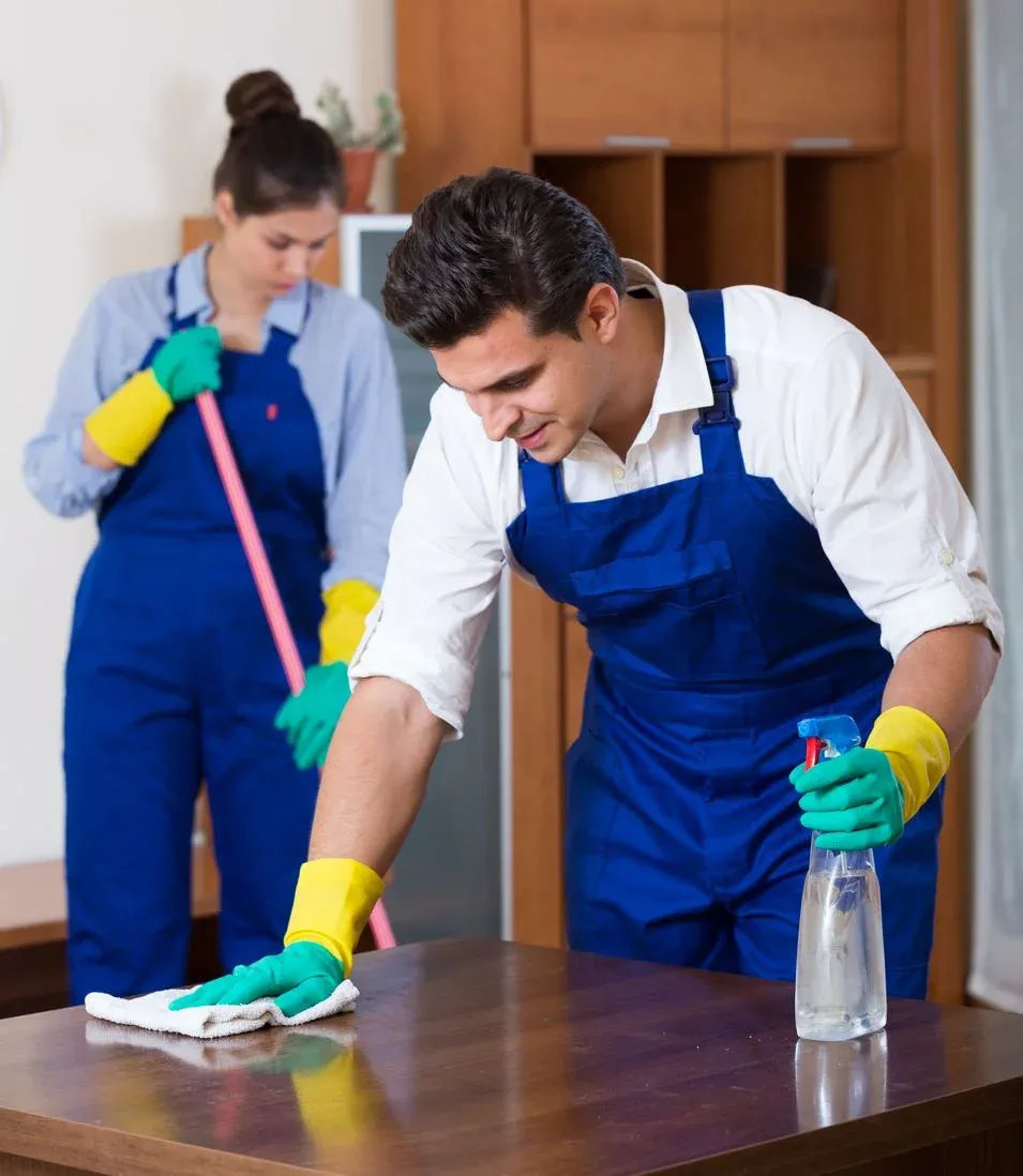 Family enjoying a spotless, freshly cleaned home